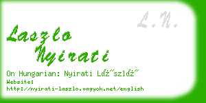 laszlo nyirati business card